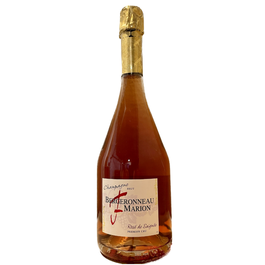 Champagne flaske, Rosé, Champagne F. Bergeronneau-Marion, brut, Rosé de Saignée, Premier Cru