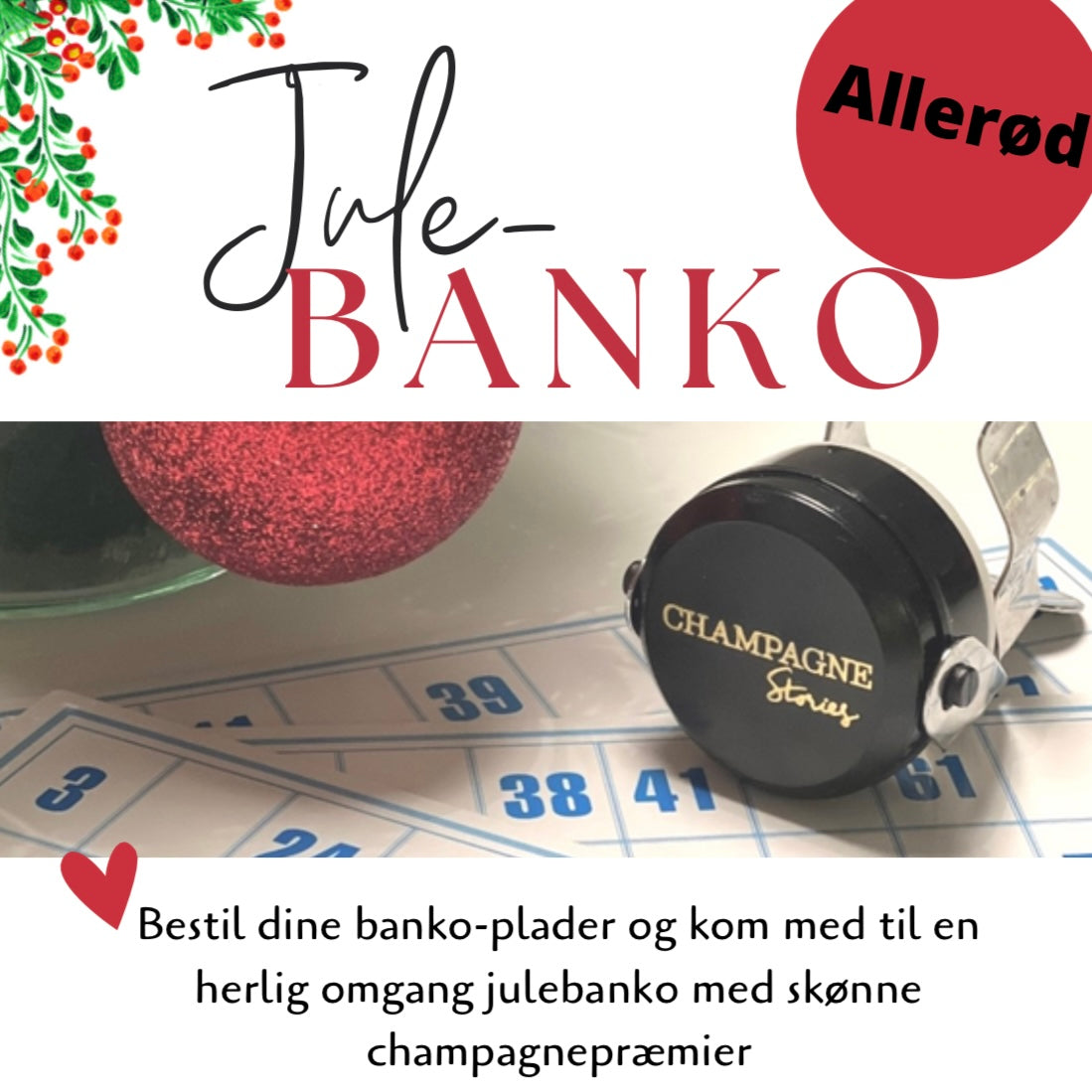 Champagne-Julebanko 17. december // Allerød