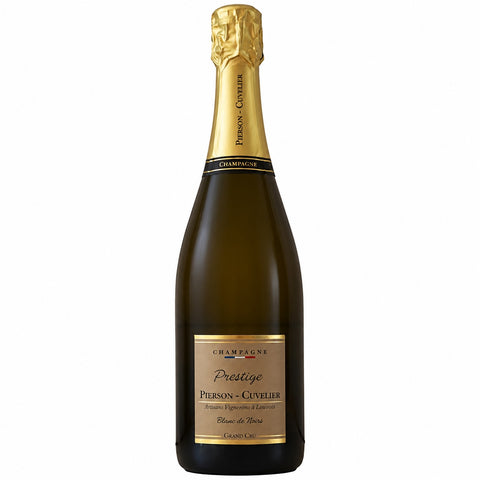 1 flaske champagne fra Champagne Pierson-Cuvelier, Prestige, Grand Cru, hvid baggrund